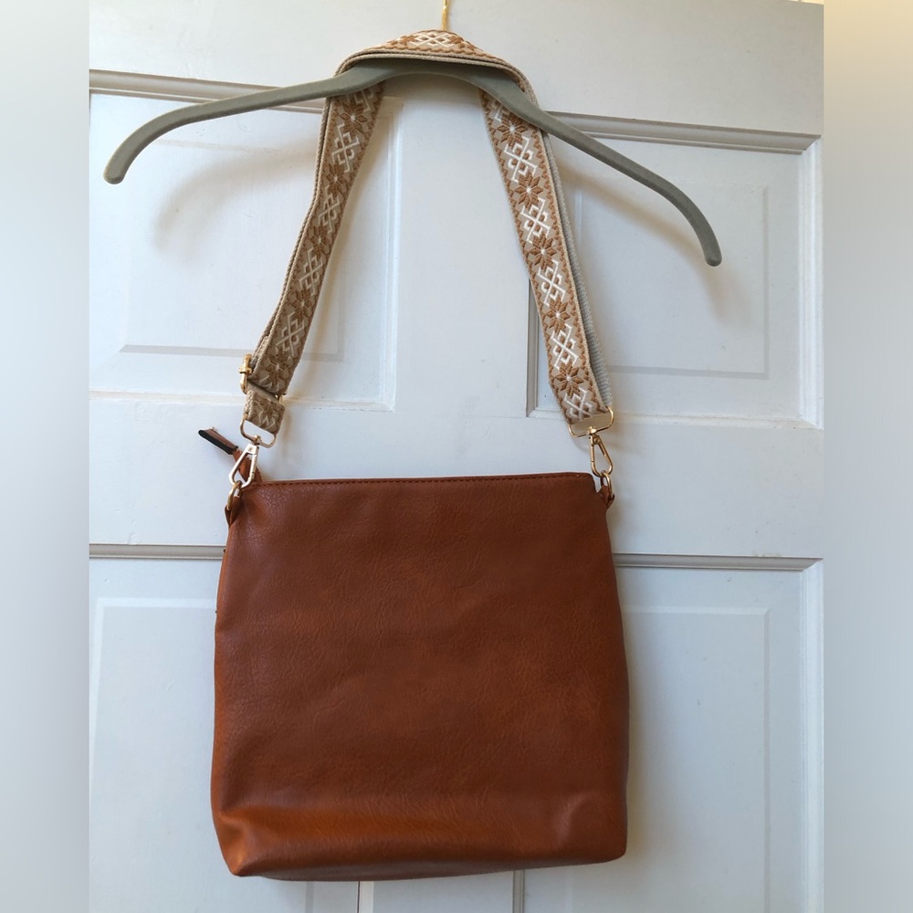 Le Miel Brown Shoulder Bag with Decorative Strap - Picture 15 of 15